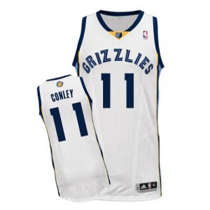 Maillot Authentic Memphis Grizzlies NBA Home Blanc - #11 Mike Conley - Homme