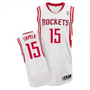 Houston Rockets #15 Adidas Home Blanc Authentic Maillot d'équipe de NBA Expédition rapide - Clint Capela pour Homme