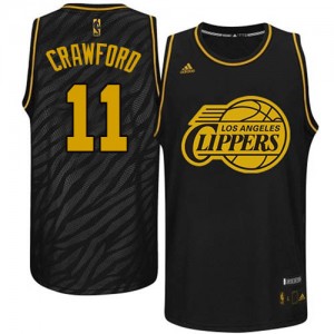 Maillot Adidas Noir Precious Metals Fashion Authentic Los Angeles Clippers - Jamal Crawford #11 - Homme