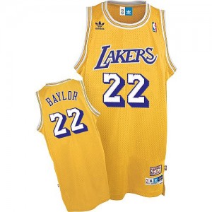 Maillot NBA Los Angeles Lakers #22 Elgin Baylor Or Mitchell and Ness Swingman Throwback - Homme