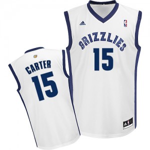 Maillot NBA Blanc Vince Carter #15 Memphis Grizzlies Home Swingman Homme Adidas