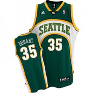 Maillot Authentic Oklahoma City Thunder NBA Seattle SuperSonics Style Vert - #35 Kevin Durant - Homme