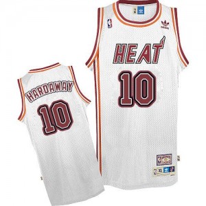Maillot NBA Miami Heat #10 Tim Hardaway Blanc Adidas Swingman Throwback - Homme