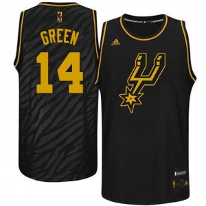 San Antonio Spurs Danny Green #14 Precious Metals Fashion Authentic Maillot d'équipe de NBA - Noir pour Homme
