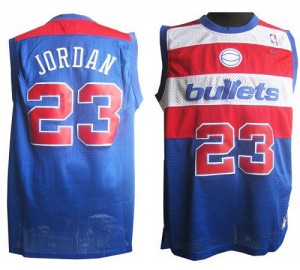 Washington Wizards #23 Nike Throwback Bleu Authentic Maillot d'équipe de NBA Le meilleur cadeau - Michael Jordan pour Homme