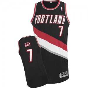 Portland Trail Blazers Brandon Roy #7 Road Authentic Maillot d'équipe de NBA - Noir pour Homme