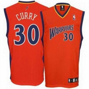 Golden State Warriors Stephen Curry #30 Authentic Maillot d'équipe de NBA - Orange pour Homme