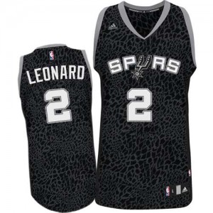 Maillot NBA Noir Kawhi Leonard #2 San Antonio Spurs Crazy Light Authentic Homme Adidas