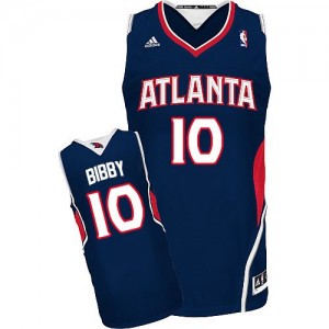 Atlanta Hawks #10 Adidas Road Bleu marin Swingman Maillot d'équipe de NBA Peu co?teux - Mike Bibby pour Homme