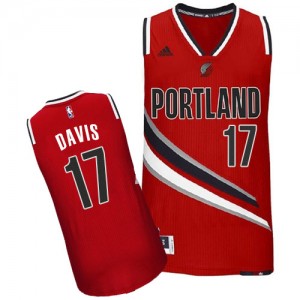 Portland Trail Blazers #17 Adidas Alternate Rouge Swingman Maillot d'équipe de NBA à vendre - Ed Davis pour Homme