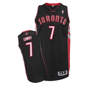 Maillot NBA Toronto Raptors #7 Kyle Lowry Noir Adidas Authentic Alternate - Enfants