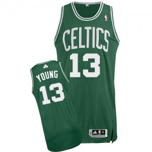 Maillot NBA Vert (No Blanc) James Young #13 Boston Celtics Road Authentic Homme Adidas