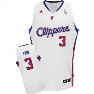 Maillot NBA Blanc Chris Paul #3 Los Angeles Clippers Home Swingman Homme Adidas