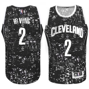 Maillot Adidas Noir City Light Authentic Cleveland Cavaliers - Kyrie Irving #2 - Homme