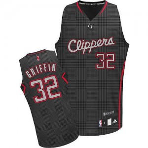Maillot NBA Noir Blake Griffin #32 Los Angeles Clippers Rhythm Fashion Swingman Femme Adidas