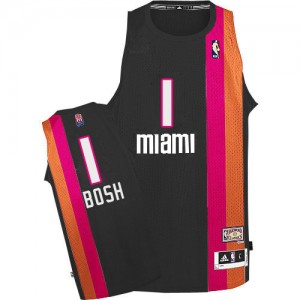 Maillot NBA Authentic Chris Bosh #1 Miami Heat ABA Hardwood Classic Noir - Homme