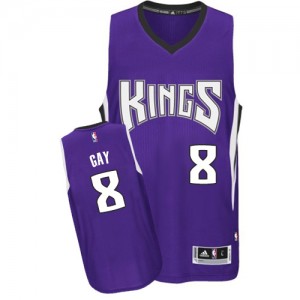 Maillot Authentic Sacramento Kings NBA Road Violet - #8 Rudy Gay - Homme