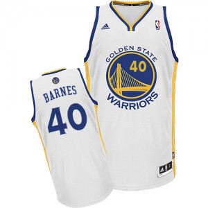 Golden State Warriors Harrison Barnes #40 Home Swingman Maillot d'équipe de NBA - Blanc pour Homme