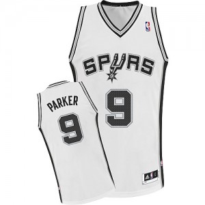 Maillot Authentic San Antonio Spurs NBA Home Blanc - #9 Tony Parker - Homme