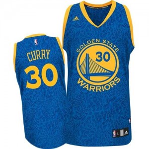 Maillot Adidas Bleu Crazy Light Authentic Golden State Warriors - Stephen Curry #30 - Homme