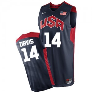 Team USA #14 Nike 2012 Olympics Bleu marin Swingman Maillot d'équipe de NBA à vendre - Anthony Davis pour Homme