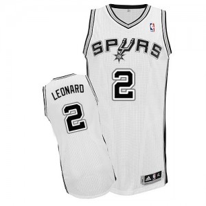 Maillot Authentic San Antonio Spurs NBA Home Blanc - #2 Kawhi Leonard - Homme