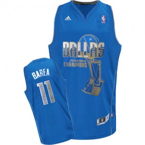 Dallas Mavericks Jose Barea #11 Finals Champions Swingman Maillot d'équipe de NBA - Bleu pour Homme