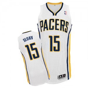 Maillot Authentic Indiana Pacers NBA Home Blanc - #15 Donald Sloan - Homme