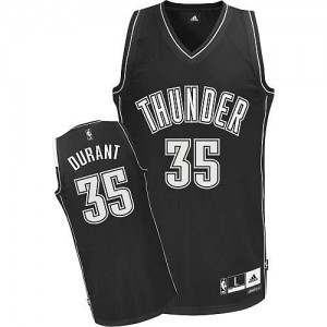Maillot NBA Noir Kevin Durant #35 Oklahoma City Thunder Shadow Authentic Homme Adidas