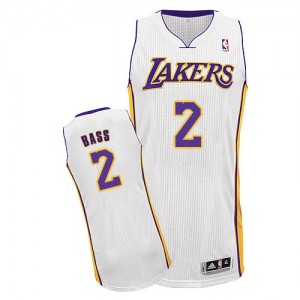 Maillot Authentic Los Angeles Lakers NBA Alternate Blanc - #2 Brandon Bass - Homme