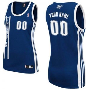 Oklahoma City Thunder Personnalisé Adidas Alternate Bleu marin Maillot d'équipe de NBA Le meilleur cadeau - Authentic pour Femme