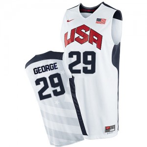 Maillot Nike Blanc 2012 Olympics Authentic Team USA - Paul George #29 - Homme