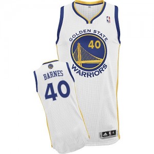 Golden State Warriors Harrison Barnes #40 Home Authentic Maillot d'équipe de NBA - Blanc pour Homme