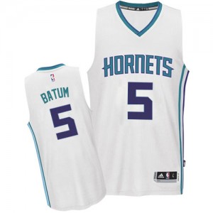 Charlotte Hornets #5 Adidas Home Blanc Authentic Maillot d'équipe de NBA la meilleure qualité - Nicolas Batum pour Homme