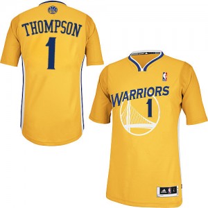 Maillot NBA Or Jason Thompson #1 Golden State Warriors Alternate Authentic Homme Adidas