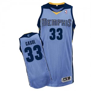 Maillot Adidas Bleu clair Alternate Authentic Memphis Grizzlies - Marc Gasol #33 - Homme