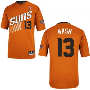 Maillot NBA Orange Steve Nash #13 Phoenix Suns Alternate Authentic Homme Adidas