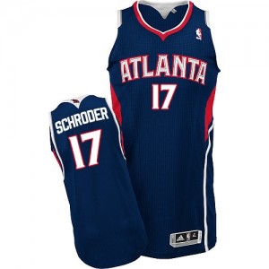 Maillot Authentic Atlanta Hawks NBA Road Bleu marin - #17 Dennis Schroder - Homme
