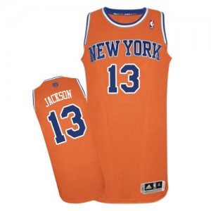 Maillot NBA Orange Mark Jackson #13 New York Knicks Alternate Authentic Homme Adidas