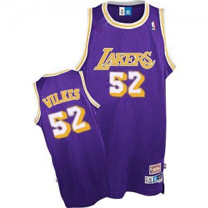 Maillot NBA Authentic Jamaal Wilkes #52 Los Angeles Lakers Throwback Violet - Homme