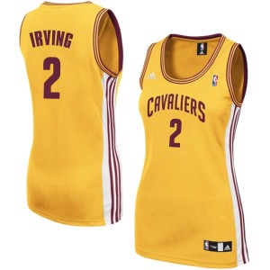 Cleveland Cavaliers Kyrie Irving #2 Alternate Authentic Maillot d'équipe de NBA - Or pour Femme