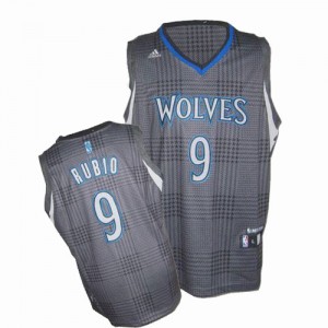 Maillot NBA Swingman Ricky Rubio #9 Minnesota Timberwolves Rhythm Fashion Noir - Homme