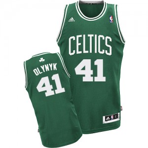 Maillot NBA Vert (No Blanc) Kelly Olynyk #41 Boston Celtics Road Swingman Homme Adidas