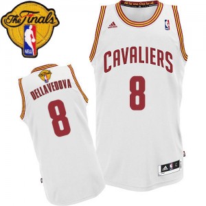 Maillot Adidas Blanc Home 2015 The Finals Patch Swingman Cleveland Cavaliers - Matthew Dellavedova #8 - Homme