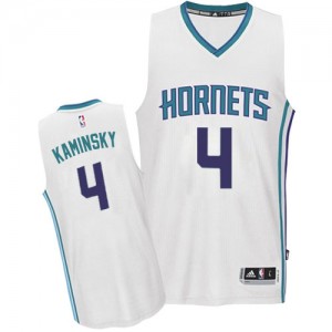 Charlotte Hornets #4 Adidas Home Blanc Authentic Maillot d'équipe de NBA Vente pas cher - Frank Kaminsky pour Homme