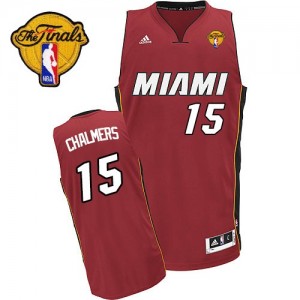 Miami Heat #15 Adidas Alternate Finals Patch Rouge Swingman Maillot d'équipe de NBA pas cher - Mario Chalmer pour Enfants