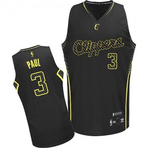 Maillot NBA Authentic Chris Paul #3 Los Angeles Clippers Electricity Fashion Noir - Homme