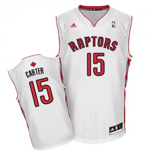 Maillot NBA Toronto Raptors #15 Vince Carter Blanc Adidas Swingman Home - Homme