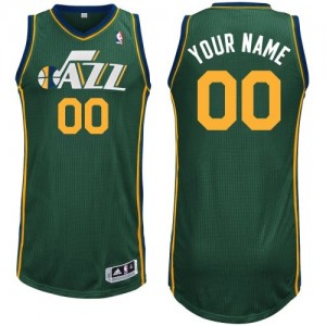 Utah Jazz Personnalisé Adidas Alternate Vert Maillot d'équipe de NBA Braderie - Authentic pour Enfants