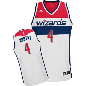 Maillot NBA Washington Wizards #4 Marcin Gortat Blanc Adidas Swingman Home - Homme